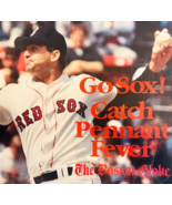 1990s Boston Red Sox Pennant Fever Baseball Poster Boston Globe Pitcher ... - $24.99