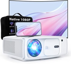 Febfoxs Portable Projector with WiFi and Bluetooth - 9500LUX Native 1080P - £103.66 GBP