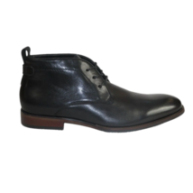 Men's Steve Madden Boot High Top Shoes Lace up Soft Leather Shaunn Black image 7