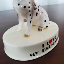 Dalmatian Dog Figurine, Vintage Animal Figurines, I love my Dalmatian Dog, Japan image 3