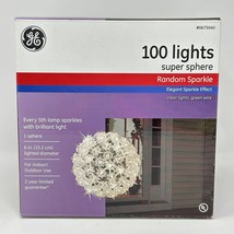GE Clear Lights Hanging Sphere Light Display Warm White LED Sparkle 6 Inch Ball - $35.61