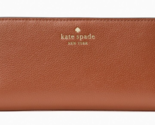 Kate Spade Bailey Large Slim Bifold Brown Leather Wallet K9754 NWT $179 ... - $59.39