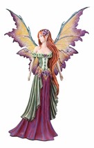 Amy Brown Large Summer Fairy Queen With Flower Adornment Statue Garden Fairies - £131.86 GBP