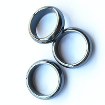 Fashion Jewelry Grade AAA Quality 6mm Black NO Magnetic Hematite Rings For Women - £38.38 GBP