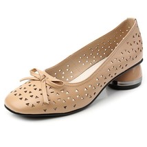 Women&#39;s Shoes Genuine Leather Summer Autumn Fashion Round Toe Retro Shoes Hole B - £55.18 GBP