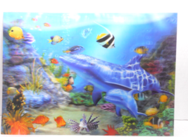 3D Wildlife HOLOGRAM Lenticular Poster Coral Reef Tropical Fish Plastic Placemat - £11.77 GBP