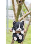 Pet Pals- Black/White Kitten Hanging-Garden Statue, Garden Decor, Home Decor - $30.99