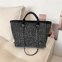Luxury Large-capacity Canvas Bag Handbags Summer New Trendy Fashion Ladies Shoul - £37.64 GBP