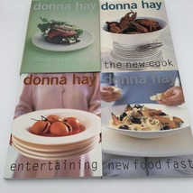 Lot of 4 Donna Hay Cookbooks Entertaining New Cook Food Fast Instant Cook HB PB - £19.02 GBP