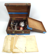 1894 Thompson American Steam Engine Indicator w/ Wooden Case w/Papers - £195.99 GBP