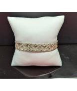 VINTAGE  STRLING SILVER 3/4&quot; WIDE 6.5&quot; LONG   WOVEN BRACELET - $884.36 MXN