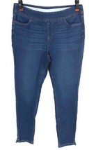 Denim &amp; Co. Comfy Knit Jeggings with Side Slits (Medium Wash, XXS) A453651 - £12.65 GBP