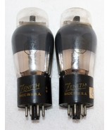 2- Vintage Zenith 6v6G Audio Vacuum Tubes ~ Dark Glass ~ Used - $1,900.49 MXN