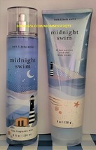 Bath And Body Works Midnight Swim Fragrance Mist Body Cream Set - £23.59 GBP