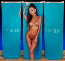 Ariana Grande in Lingerie Blue Background Cup Mug Tumbler 20oz - £15.07 GBP