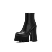 Big size 34-43 sexy high heels ladies shoes fashion round toe platform women boo - £80.46 GBP