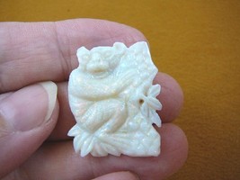 (O-221) little Koala bear 15 carat White Coober Pedy opal carved I love ... - £401.07 GBP