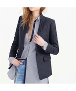 J. CREW Regent one button linen blazer in navy size 6 preppy office career - €55,66 EUR