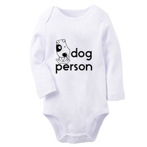 Babies Dog Person Funny Romper Infant Bodysuit Newborn Jumpsuit Kids Long Outfit - £8.85 GBP