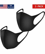 2PC Black Face Fashion Mask Washable Reusable Unisex Adult MASK US SELLE... - $6.83 CAD
