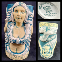 McMenamins Mermaid Tarot Series Tiki Mug Munktiki Turquoise Glaze - $123.74