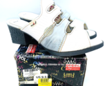 TMA EYES Maia Croc-Embossed Leather Sandals - White Multi , EUR 42 / US 9.5 - $29.69