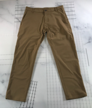 Lululemon Pants Mens 33 Brown Straight Leg High Rise Zip Fly Stretch - $51.17