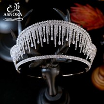Classic European Crown Royal Wedding Headdress Zirconia Birthday Tiaras Princess - £116.82 GBP