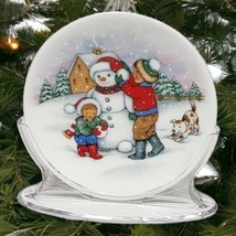 Hallmark Keepsake Ornament Let it Snow! Collector Plate Series Vintage 90s  - £5.24 GBP