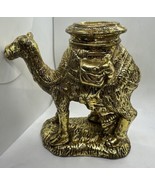 Gold Camel Clay Pottery Pillar Candleholder Holiday Christmas 8&quot; Height - €42,30 EUR