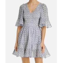 La Vie by Rebecca Taylor Womens M Milk Comb Floral Printed Mini Dress NWT AW23 - £115.62 GBP