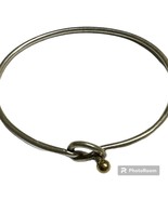 Tiffany & Co. Silver 925 & 18K Gold Love Knot Oval Hook & Eye Bracelet - $327.25