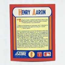 Hank Aaron 1990 Score #30 MVPs Magic Motion 3D Hologram MLB Baseball Card - £0.78 GBP