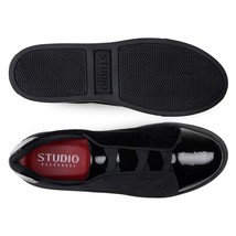 Men's Studio Belvedere SILVANO Plush Velvet Shoes Black Dressy image 2