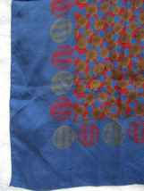 Atom Cluster Quantum Dot Print Silk Twill Scarf Made in ENGLAND Vintage 26x27 - $28.49