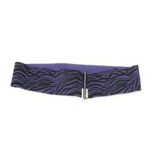 Blue Black Abstract Pattern Elastic Belt 3x28 inches - $181.65 MXN