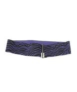 Blue Black Abstract Pattern Elastic Belt 3x28 inches - $13.69 CAD