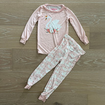 Toddler Girls Swan Lake Dream Bamboo Viscose Ruffle Long Sleeve Pajama S... - $24.99