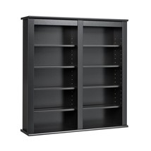 Double Wall Mounted Storage Cabinet, Black - £118.06 GBP