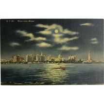 Vintage Postcard, Moon Over Miami - £7.82 GBP