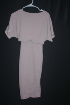 Ax Paris Women&#39;s Dress Tie Back Mushroom Mauve Stretch Size 8 NEW NWT - £15.64 GBP