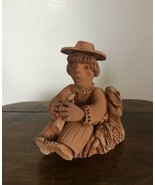 Shepherd boy Vintage ceramic figurine, decorative terracotta figurine Ho... - £27.65 GBP