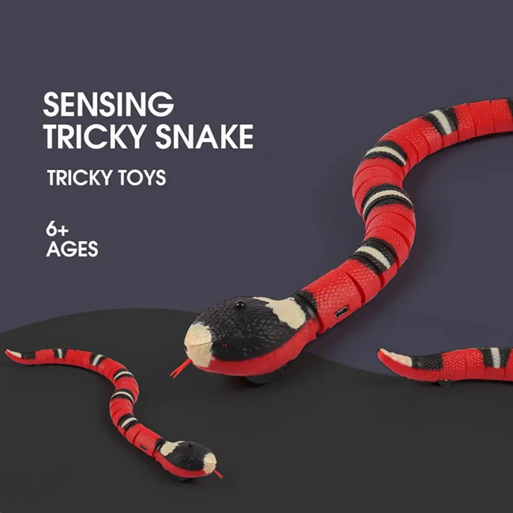 Smart Sensing Snake Cat Toys Electric Interactive Toys For Cats USB Charging Cat - £17.11 GBP
