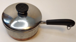 Revere Ware 1 Qt Copper Clad Bottom Sauce Pan Pot With Lid Indonesia - £10.38 GBP