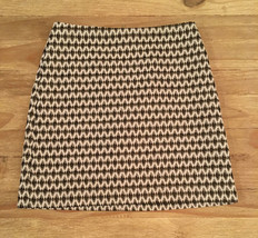 Ann Taylor LOFT Skirt Petite 8P A- Line Metallic Cream Black Exposed Zipper NEW - £14.38 GBP