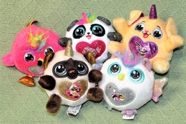 Zuru Unicorn 4&quot; Plush Lot Of 5 Rainbowcorns Owl Puppy Dog Cat Panda Flamingo - £12.68 GBP