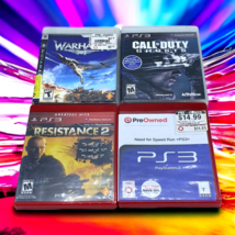PlayStation 3 PS3 Game Lot Of 4 Warkhawk, Call of Duty, Resistance 2, Need for S - £17.94 GBP