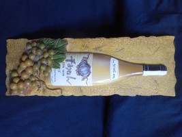 C Winterle Olson 3D Resin Molded Wall Art Plaque Wine Bottle Grapes 8 3/... - £9.76 GBP