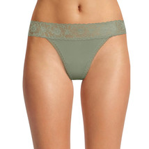 No Boundaries Women&#39;s Micro Lace Thong Panties Size 3XL Wild Sage Green - £8.75 GBP