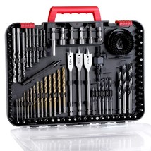 AVID POWER Drill Bit Set, Drill Bits for Metal, Wood, Masonry-100Pcs Titanium, - £32.06 GBP